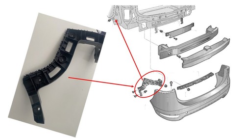 Stoßstangenhalter hinten